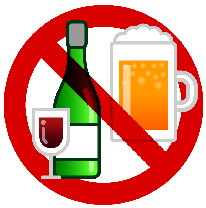 飲酒禁止イラスト/お酒とワイン