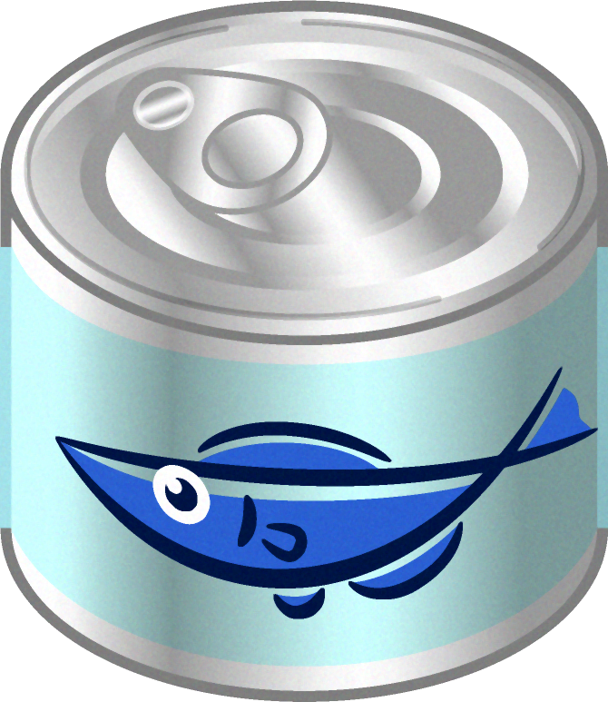 魚の缶詰イラスト 防災の道具 9月 季節 素材のプチッチ