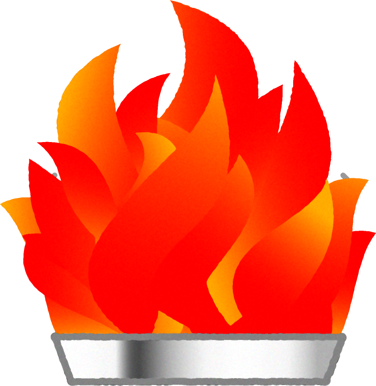 燃える火のイラスト 防災の日 9月 季節 素材のプチッチ