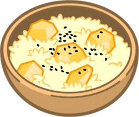 栗ご飯イラスト 秋の味覚 9月 季節 素材のプチッチ