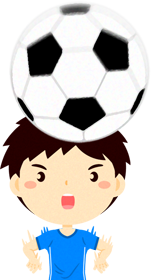 サッカーをする男の子イラスト/スローイン