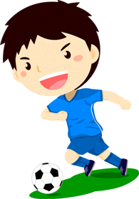 サッカーをする男の子イラスト/ドリブル