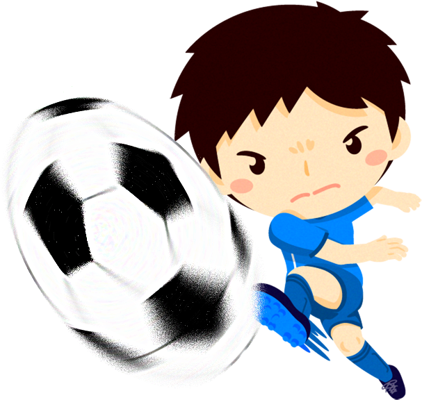 サッカーをする男の子イラスト/シュート