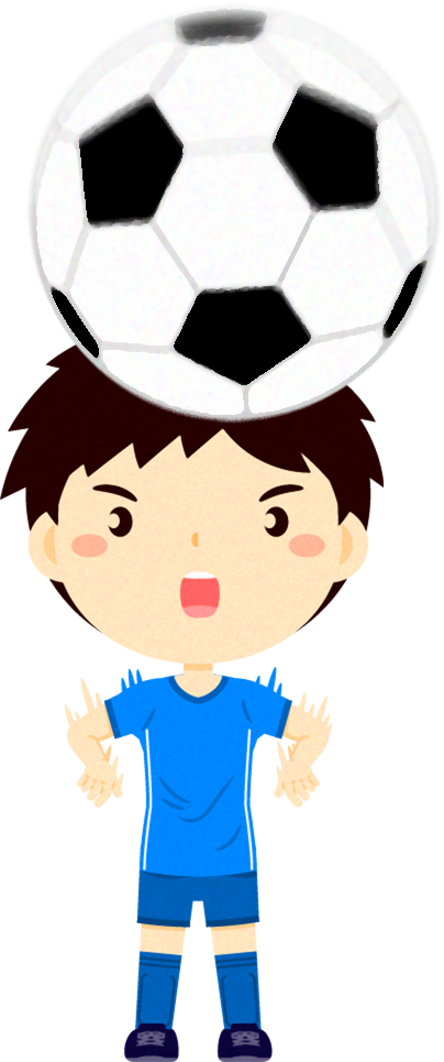 サッカーをする男の子イラスト/スローインOK