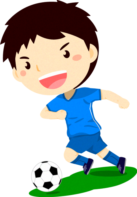 サッカーをする男の子イラスト/ドリブルOK
