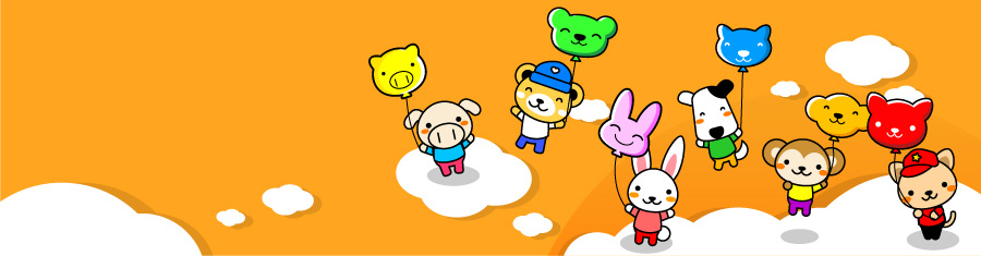 動物 空と風船 イラスト かわいいフリー素材 無料イラスト 素材のプチッチ