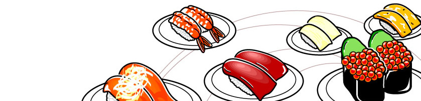 寿司のタイトルバナー ヘッダーイラスト かわいいフリー素材 無料イラスト 素材のプチッチ