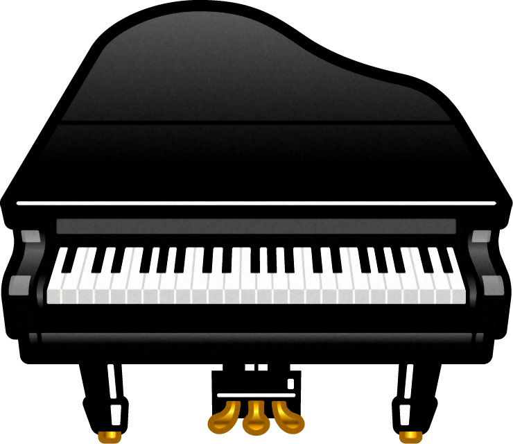 グランドピアノのイラスト 楽器 道具 かわいいフリー素材 素材のプチッチ