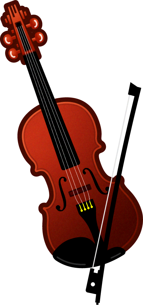 ヴァイオリンのイラスト 楽器 道具 素材のプチッチ