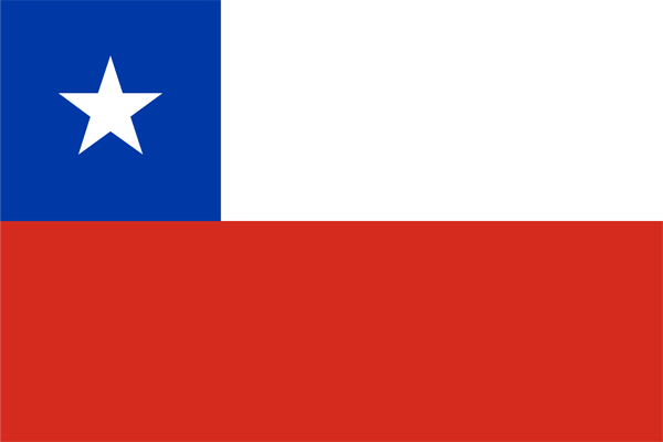 チリの国旗イラスト