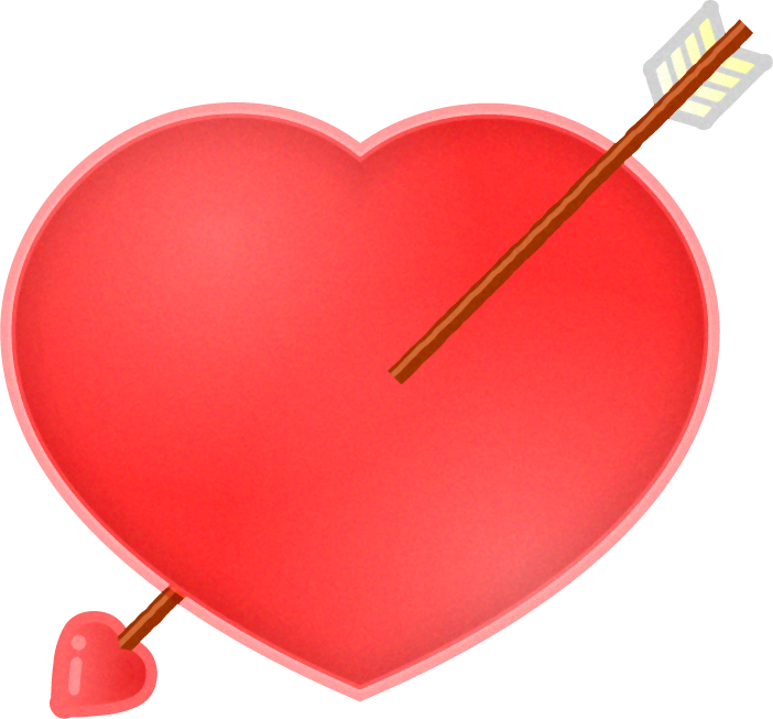ハートを矢が貫いたイラスト バレンタインと幼稚園 幼稚園 かわいいフリー素材 素材のプチッチ