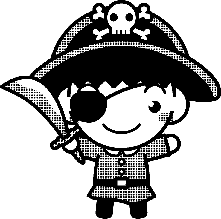 海賊の仮装をした幼稚園児イラスト 幼稚園児とハロウィン 10月 幼稚園 素材のプチッチ