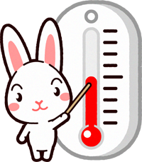 ウサギのイラスト/温度計