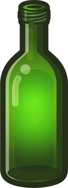 空瓶イラスト/緑色