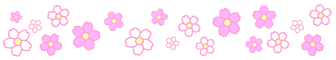桜の花ライン・罫線イラスト/たくさん