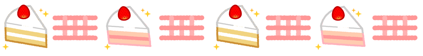 苺のショートケーキのライン・罫線イラスト｜お菓子｜ライン・罫線｜素材のプチッチ