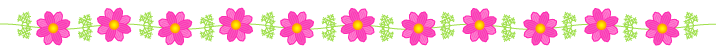 コスモスの花のライン・罫線イラスト/ピンク色