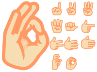 手話の数字イラスト