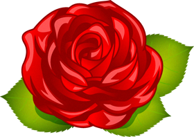 赤い薔薇の花イラスト/赤色