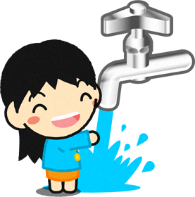 手を洗う幼稚園児イラスト/女の子